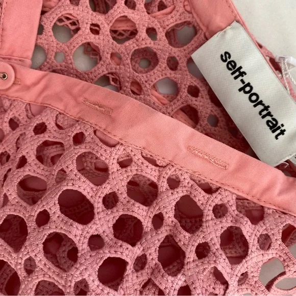 Self Portrait Pink Lace Cocktail Dress size 2 fit like size 0 - Picture 7 of 9